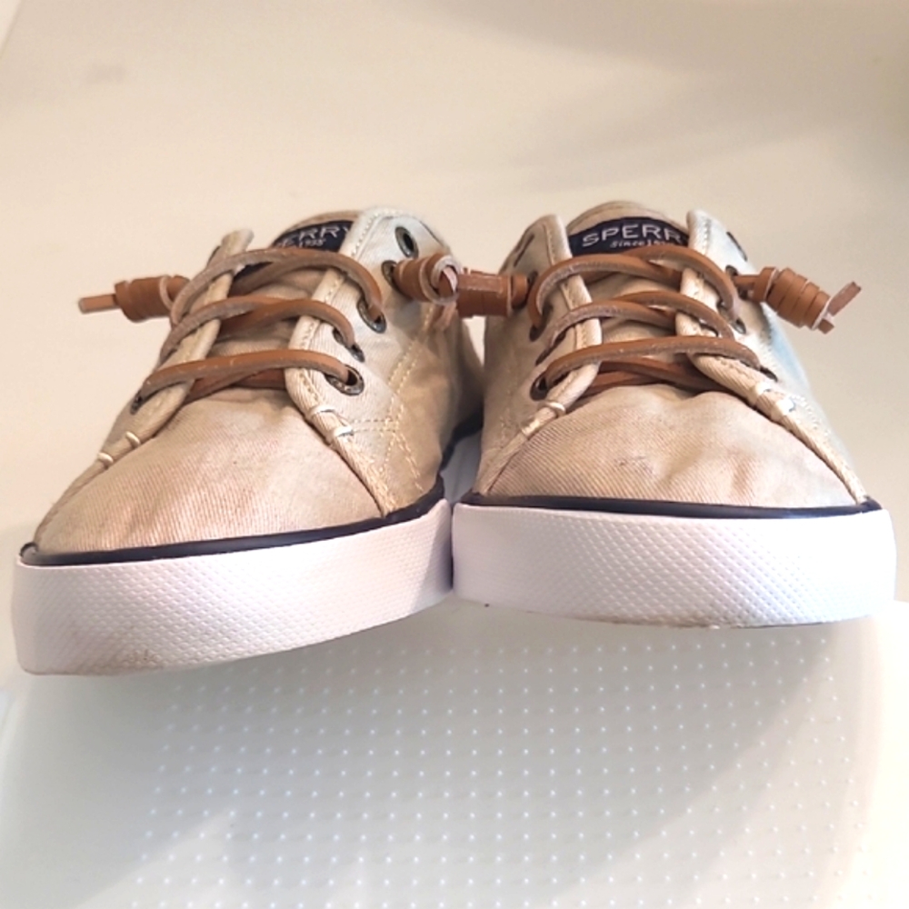 Sperry Top-Sider Crest Vibe Canvas Sneaker Barrel Ties Memory Foam Boat Shoe - Picture 10 of 17